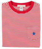 CARTER CREWNECK RICHMOND RED STRIPE WITH RICHMOND RED AND ROCKEFELLER ROYAL STAR