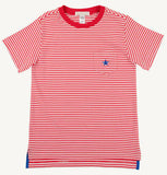 CARTER CREWNECK RICHMOND RED STRIPE WITH RICHMOND RED AND ROCKEFELLER ROYAL STAR