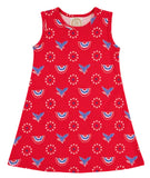 SLEEVELESS POLLY PLAY DRESS - STAR SPANGLED SWAG