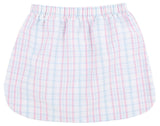 SUSANNE SKIRT BEALE STREET BLUE AND HAMPTONS HOT PINK SEWANEE SEERSUCKER