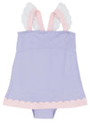 SANCTUARY SCALLOP SWIMSUIT LAUDERDALE LAVENDER WITH PALM BEACH PINK