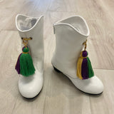 MARDI GRAS BOOT FOR KIDS WITH TASSELS