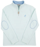 HAYWORD HALF - ZIP SEA ISLAND SEAFOAM STRIPE WITH BEALE STREET BLUE