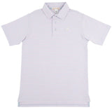PRIM AND PROPER POLO - BUCKHEAD BLUE AND PAM BEACH PINK STRIPE