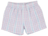 SHEFFIELD SHORTS BEALE STREET BLUE AND HAMPTONS HOT PINK SEWANEE SEERSUCKER WITH BEALE STREET BLUE STORK