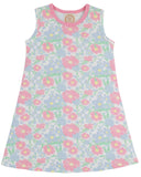 SLEEVELESS POLLY PLAY DRESS CAPE CODE CLUSTERS WITH HAMPTONS HOT PINK
