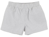 SHEFFIELD SHORTS GRANTLEY GRAY MINI GINGHAM WITH PARK CITY PERIWINKLE STORK
