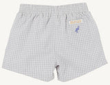 SHEFFIELD SHORTS GRANTLEY GRAY MINI GINGHAM WITH PARK CITY PERIWINKLE STORK