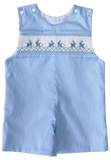 BOYS PETE BUNNY SMOCKED SHORTALL