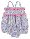 ST. BART'S BUBBLE BATHING SUIT BRIAR PATCH PETALS WITH HAMPTONS HOT PINK - MULT / 1218
