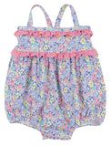 ST. BART'S BUBBLE BATHING SUIT - BRIAR PATCH PETALS WITH HAMPTONS HOT PINK