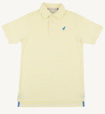 PRIM AND PROPER POLO LAKE WORTH YELLOW STRIPE WITH BARBADOS BLUE STORK