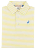 PRIM AND PROPER POLO LAKE WORTH YELLOW STRIPE WITH BARBADOS BLUE STORK