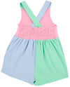 REAGAN ROMPER HAMPTONS HOT PINK , BEALE STREET BLUE , AND GRACE BAY GREEN