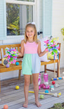 REAGAN ROMPER HAMPTONS HOT PINK , BEALE STREET BLUE , AND GRACE BAY GREEN