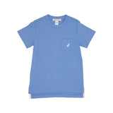 CARTER CREWNECK BARBADOS BLUE WITH WORTH AVENUE WHITE STORK