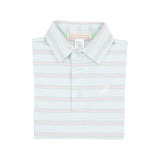 PRIM & PROPER POLO & ONSIE  BUCKHEAD BLUE , GRACE BAY GREEN , AND PALM BEACH PINK STRIPE WITH WORTH AVENUE WHITE STORK