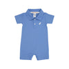 SIR PROPER'S ROMPER BARBADOS BLUE WITH WORTH AVENUE WHITE STORK