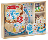 WOODEN BIRTHDAY CAKE PLAY SET