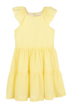 DOTTED TIERED DRESS - YELLOW