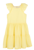 DOTTED TIERED DRESS - YELLOW
