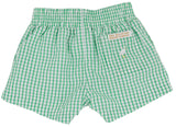 SHEFFIELD SHORTS KIAWAH KELLY GREEN WINDOWPANE WITH MULTICOLOR STORK