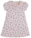 RAMONA RUFFLE DRESS TUXEDO PARK TULIPS WITH LAUDERDALE LAVENDER