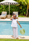 LENAI LOUNGE PANTS - (LINEN) WORTH AVENUE WHITE