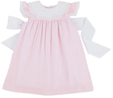 FRANNY FROCK PALM BEACH PINK WITH WORTH AVENUE WHITE