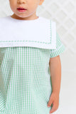 TOWNES TOP SAIL BUBBLE KIAWAH KELLY GREEN WINDOWPANE WITH WORTH AVENUE WHITE