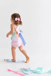 BETSEY BOW BACK SET SEA ISLAND SEAFOAM , PALM BEACH PINK , AND BEALE STREET BLUE
