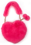 PINKY PROMISE FURRY PURSE - FUCHSIA