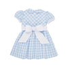 CINDY LOU SASH DRESS - BEALE STREET BLUE CHECK WITH WORTH AVENUE WHITE