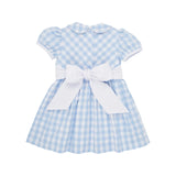 CINDY LOU SASH DRESS - BEALE STREET BLUE CHECK WITH WORTH AVENUE WHITE