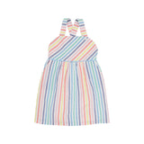 RUTHIE DAY DRESS - HAPPY HUES SEERSUCKER WITH BEALE STREET BLUE