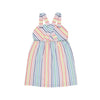 RUTHIE DAY DRESS - HAPPY HUES SEERSUCKER WITH BEALE STREET BLUE