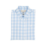 DEAN'S LIST DRESS SHIRT BEALE STREET BLUE CHECK WITH WORTH AVENUE WHITE STORK