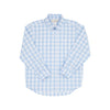 DEAN'S LIST DRESS SHIRT BEALE STREET BLUE CHECK WITH WORTH AVENUE WHITE STORK