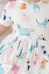 PUPPY PALS SHORTSLEEVE POCKET TWIRL DRESS