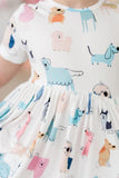 PUPPY PALS SHORTSLEEVE POCKET TWIRL DRESS