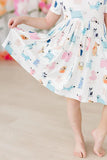 PUPPY PALS SHORTSLEEVE POCKET TWIRL DRESS