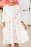 SUNNY BUNNIES 3 /4 SLEEVE POCKET TWIRL DRESS