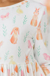 SUNNY BUNNIES 3 /4 SLEEVE POCKET TWIRL DRESS