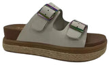 LITTLE KELI OFF WHITE SLIP ON SANDAL