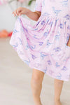 JURASSIC JOY SHORTSLEEVE POCKET TWIRL DRESS