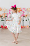 TIED IN LOVE SHORT SLEEVE POCKET TWIRL DRESS