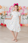 TIED IN LOVE SHORT SLEEVE POCKET TWIRL DRESS