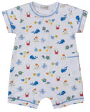 OCEAN ANTICS BLUE SHORT PLAYSUIT