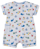 OCEAN ANTICS BLUE SHORT PLAYSUIT