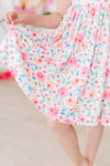 ROSETTES SHORTSLEEVE POCKET TWIRL DRESS